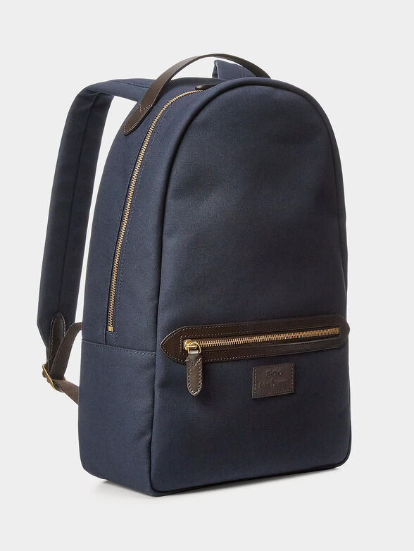 Cotton backpack with leather details - 2