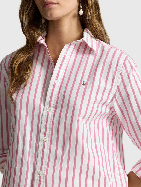 Striped shirt with mini embroidery - 3
