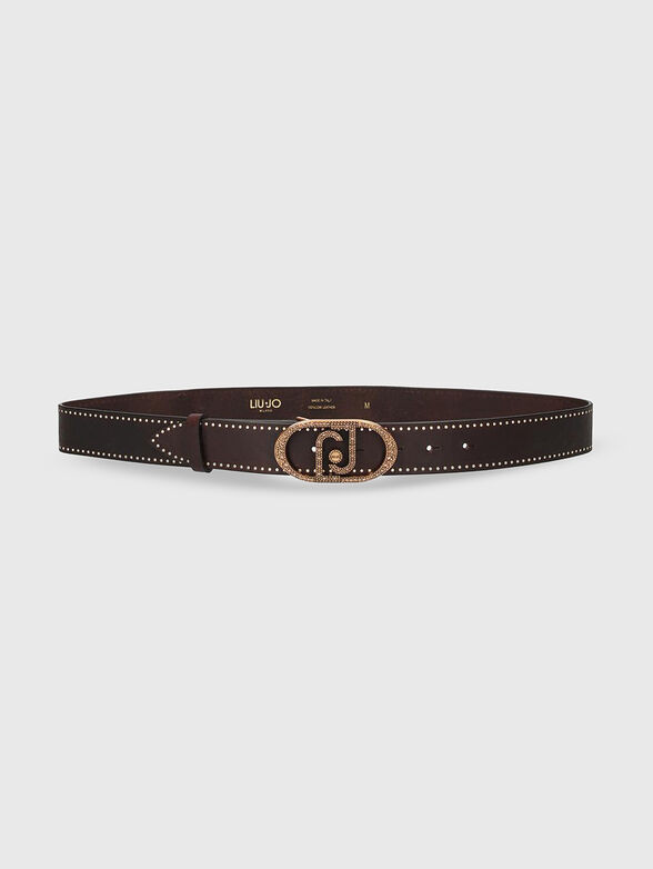 Black belt with logo buckle  - 1