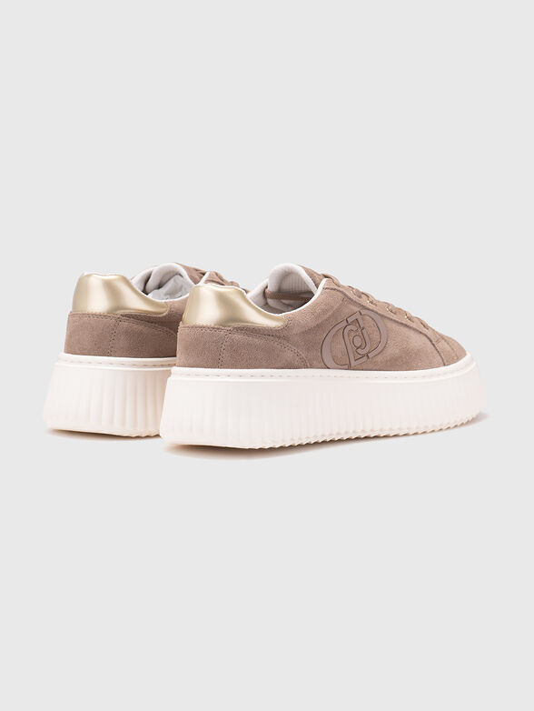 Suede platform sneakers - 3