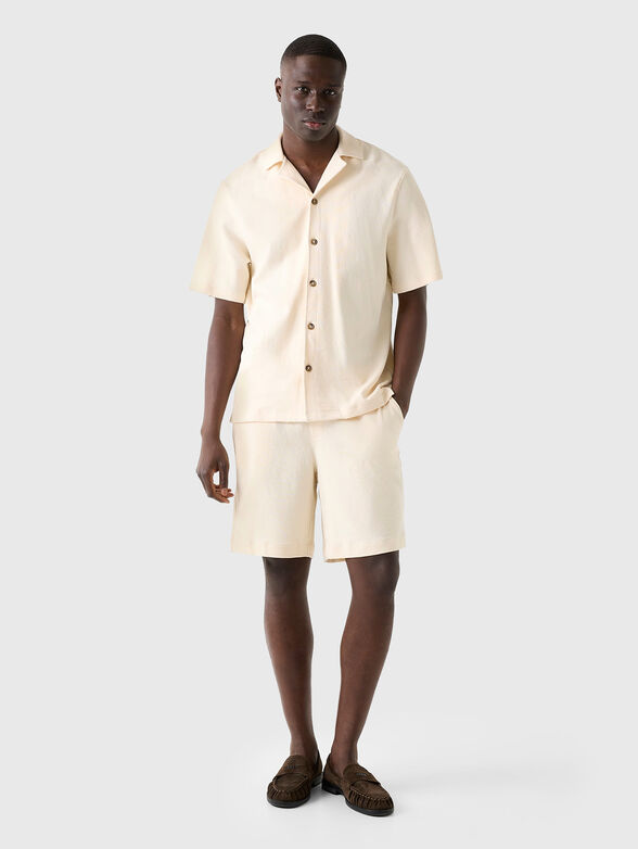 Ecru cotton shorts - 4