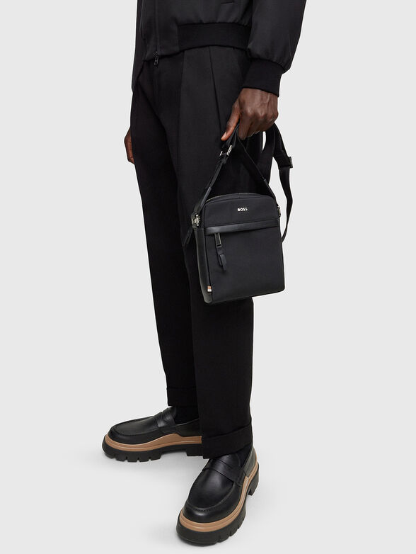 Black logo crossbody bag  - 6