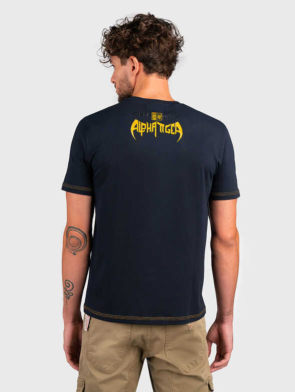 TS148 navy T-shirt with contrasting print - 2