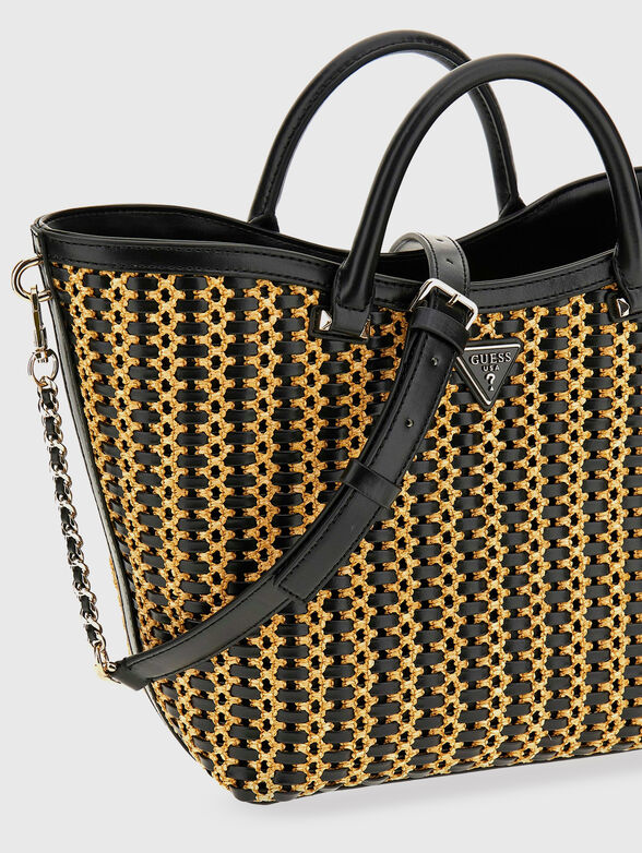 ATALIA tote bag with woven texture - 3