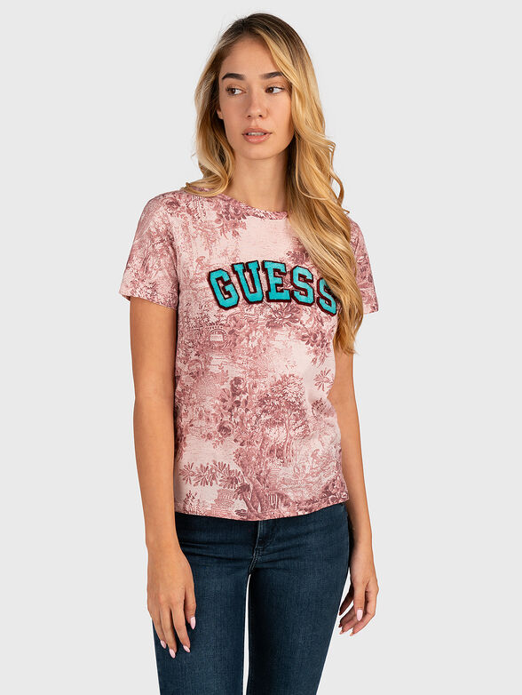 T-shirt with embossed maxi logo - 1