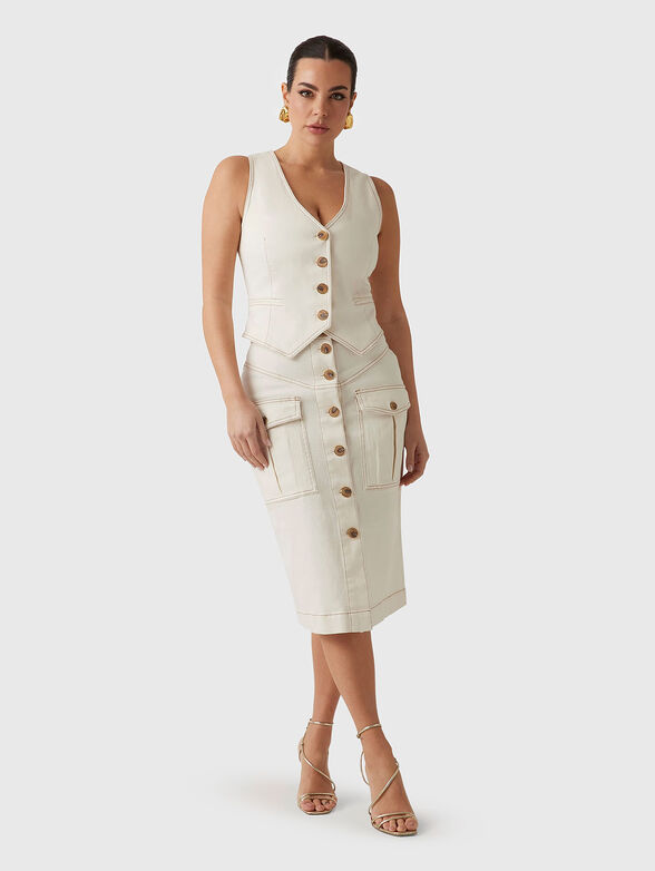 NAOMI midi skirt with buttons - 4