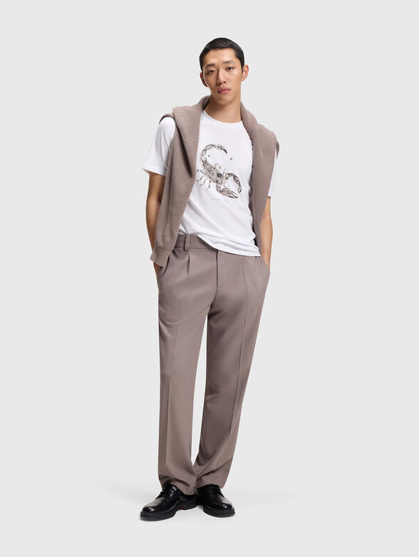 Cotton T-shirt with a print  - 2