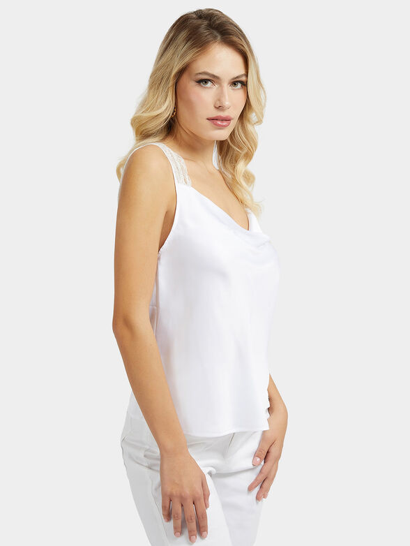 LEILA black satin top - 1