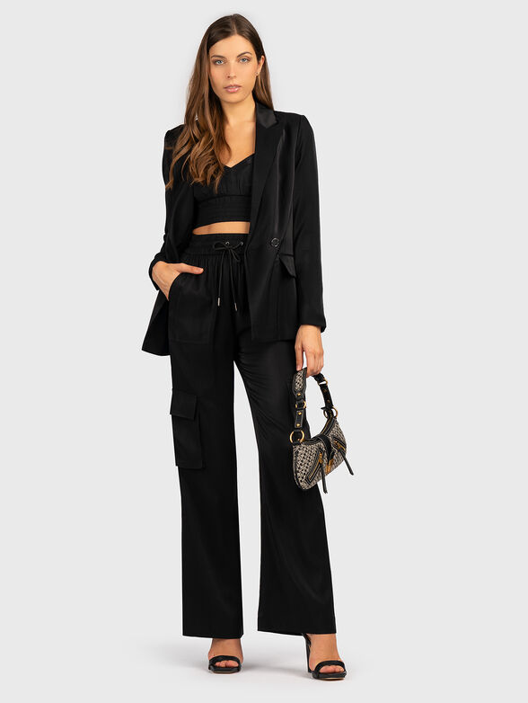 CHANTAL satin cargo pants - 4