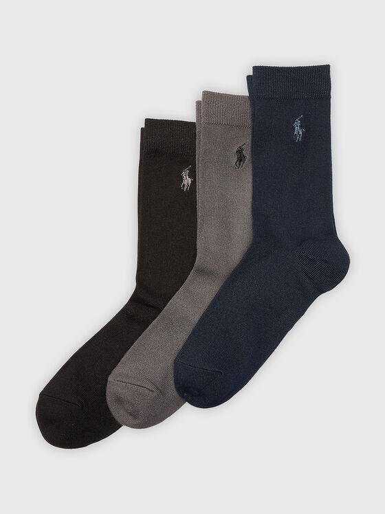 Комплект от три чифта чорапи с лого - 1