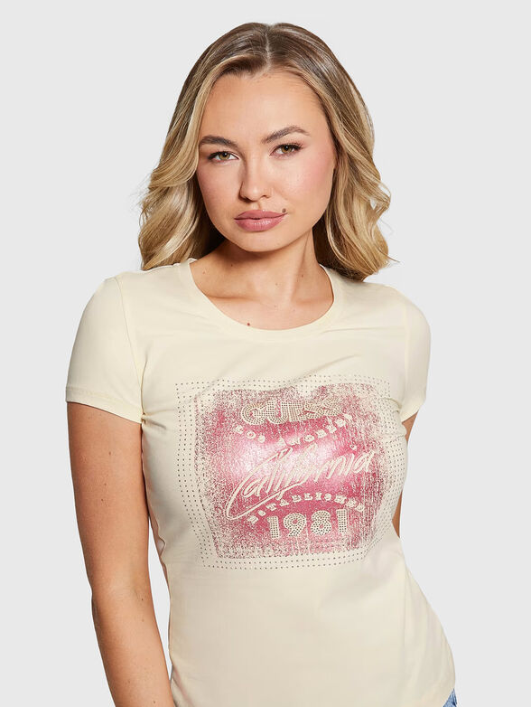 T-shirt with applique rhinestones - 3