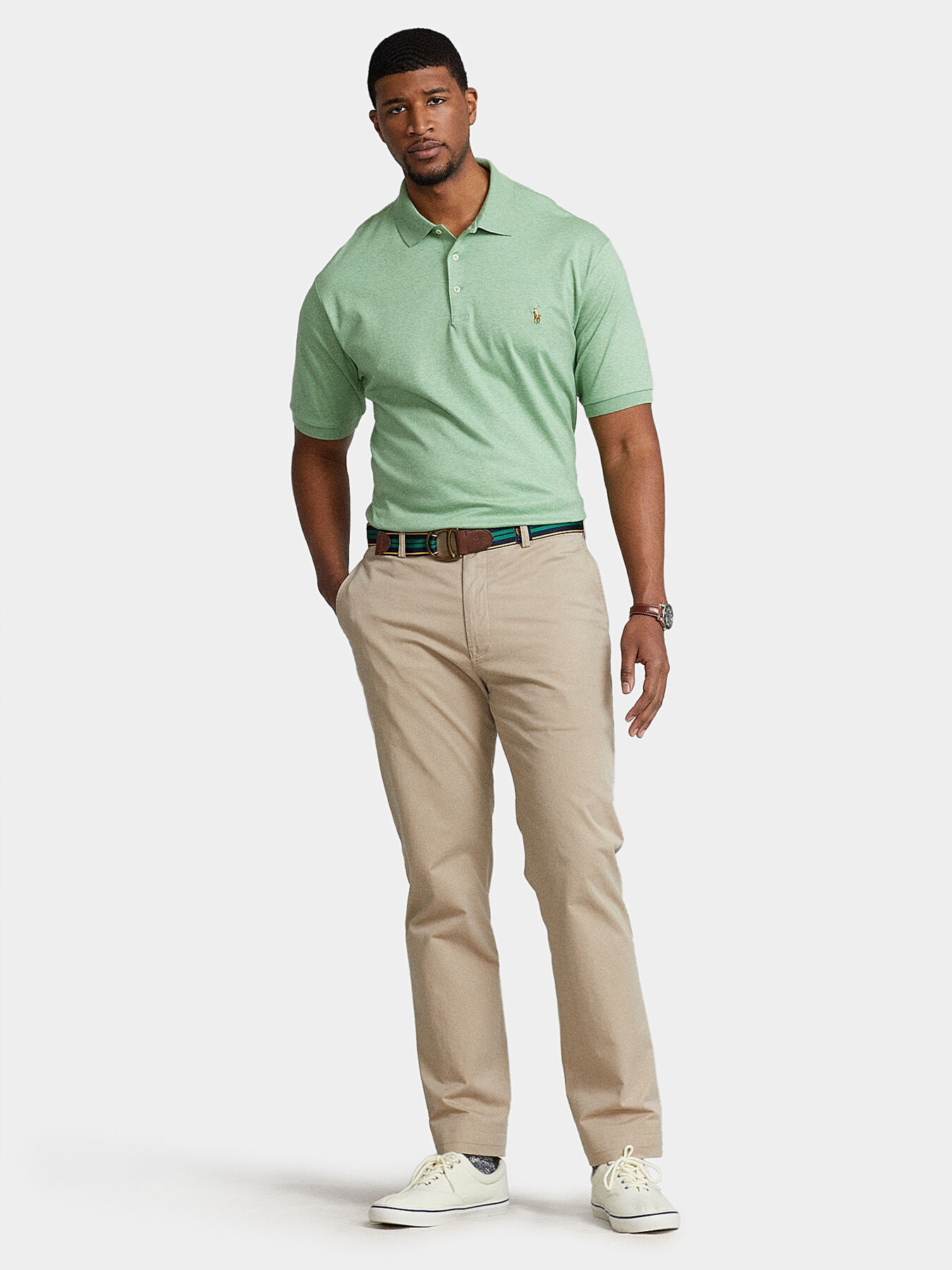 Polo shirt in green color with logo brand POLO RALPH LAUREN Globalbrandsstore en