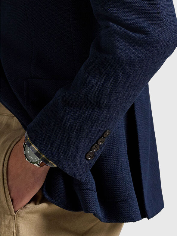 Slim cotton blazer - 6