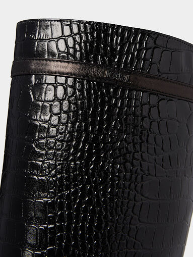 METRO Leather boots with lacquered effect - 4