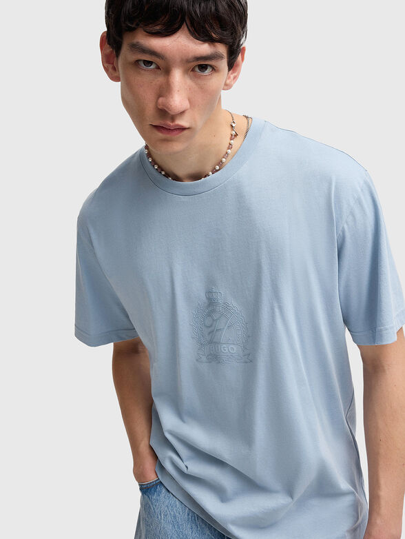 DAMINOR cotton T-shirt with oval neckline - 4