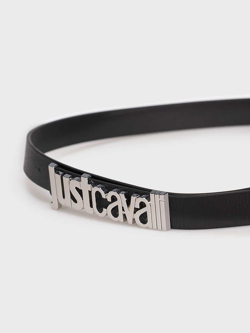Belt with metal logo buckle - 3