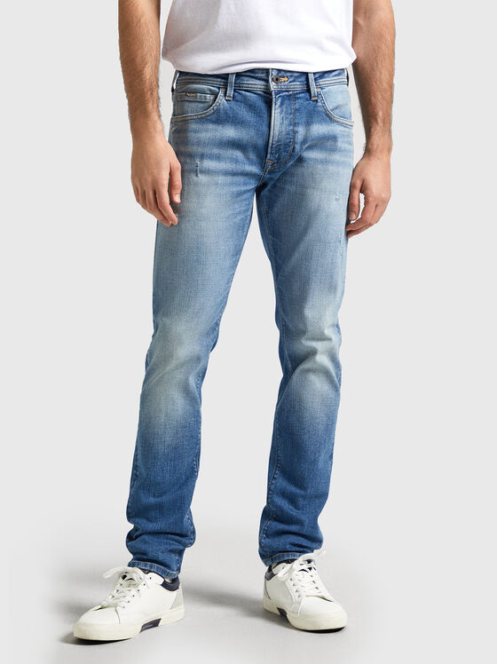 Light blue jeans with accent rips  - 1