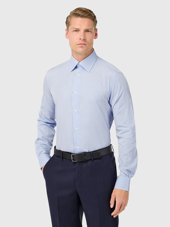 Риза от памук с райе  - 1