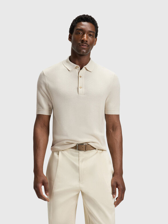 Knitted polo shirt with logo - 1