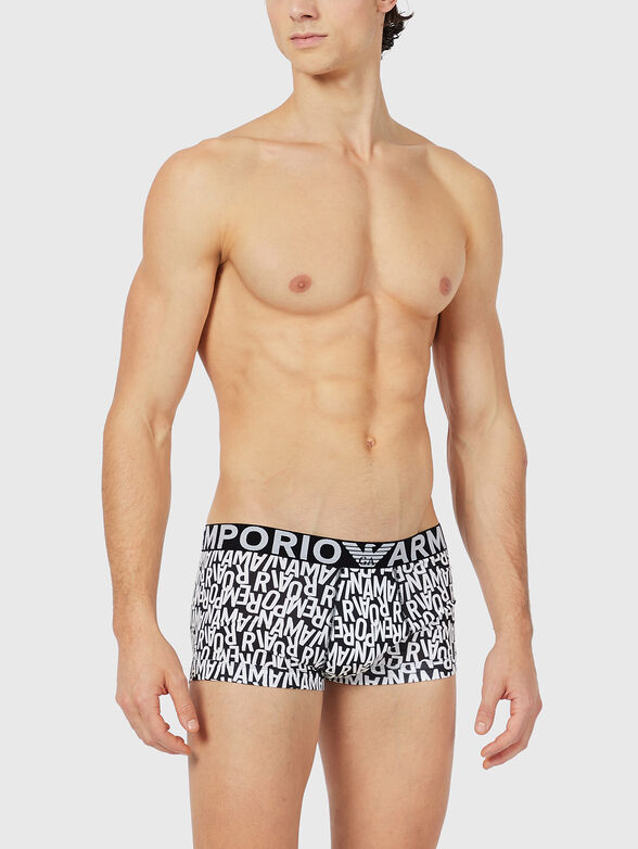 Cotton boxers with logo print - 1
