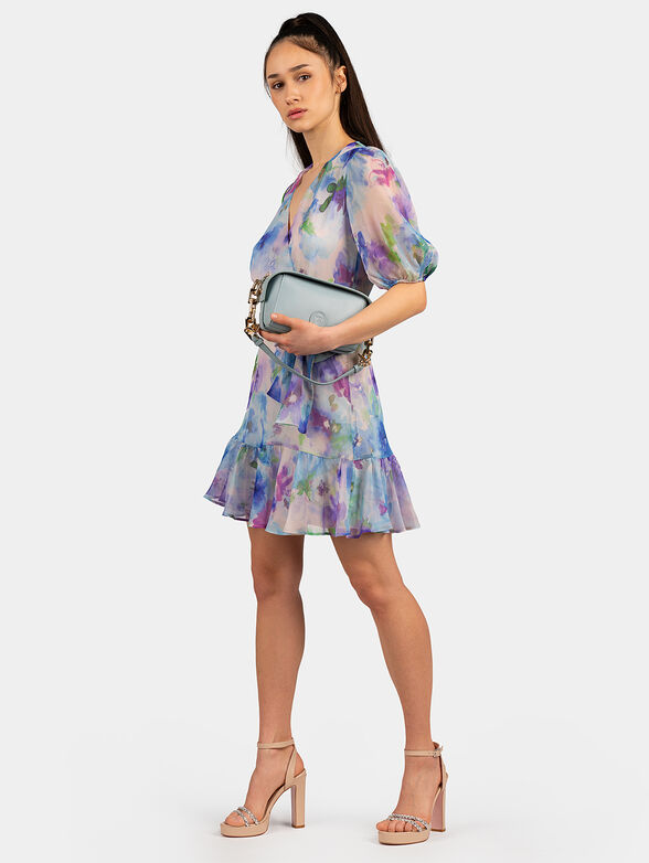 Dress with floral print and buffan sleeves  - 3