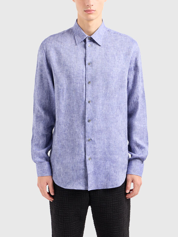 Linen shirt in blue - 1
