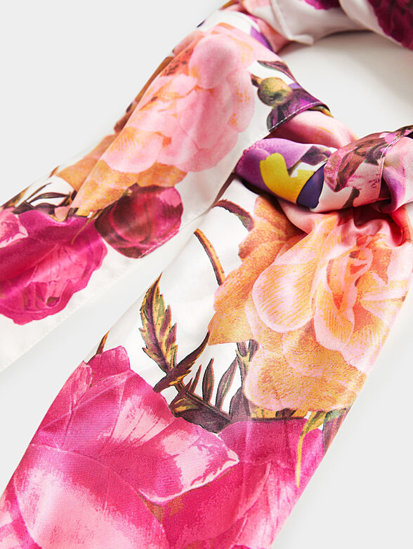 Scarf with multicolor print - 4