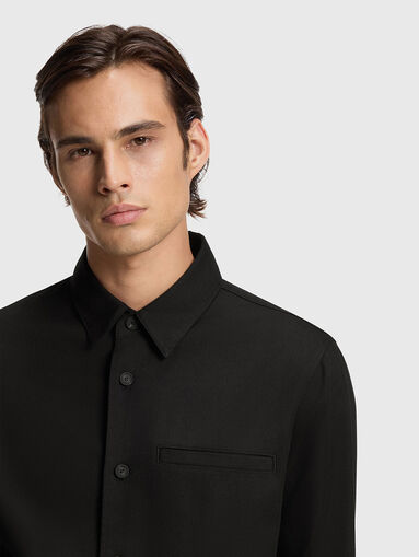 Oversized cotton crepe shirt - 4