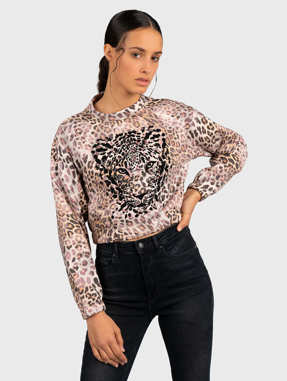 Sweatshirt with animal print - 1
