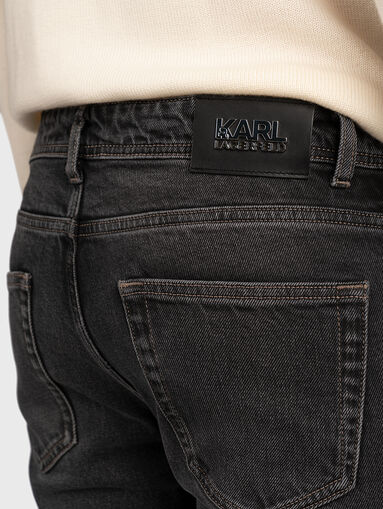 Black jeans with washed effect - 4