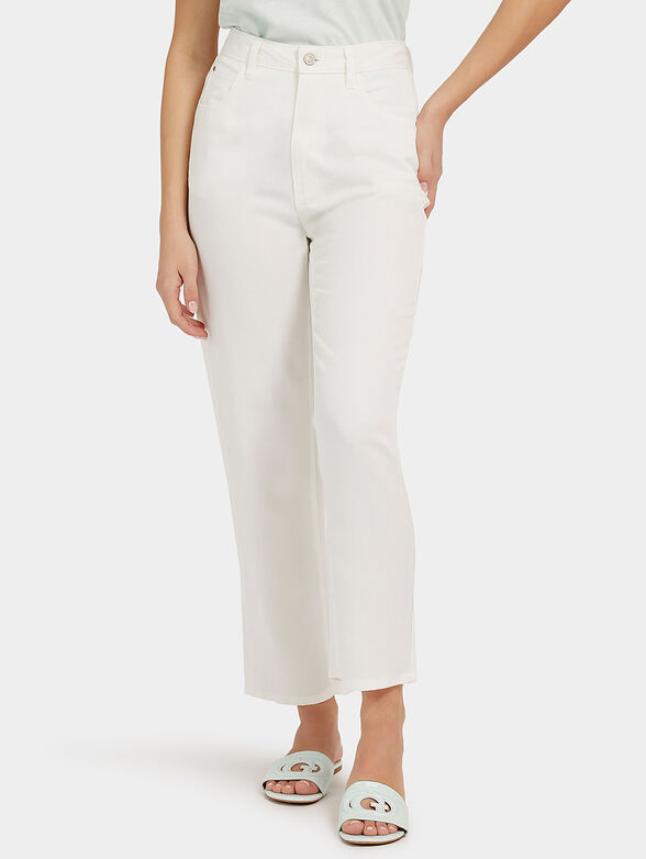 Pink jeans with logo detail - 1