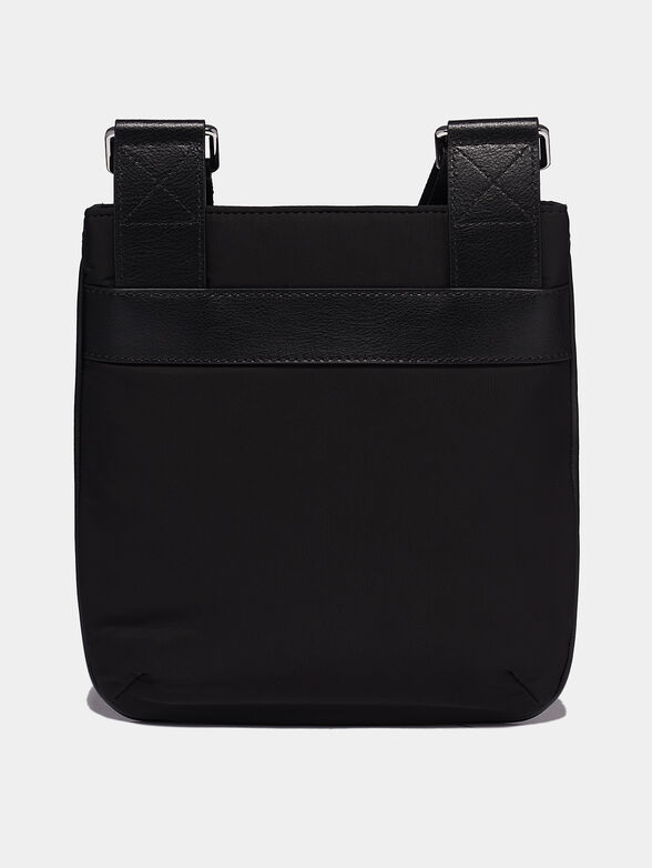 Black crossbody bag with logo patch - 2