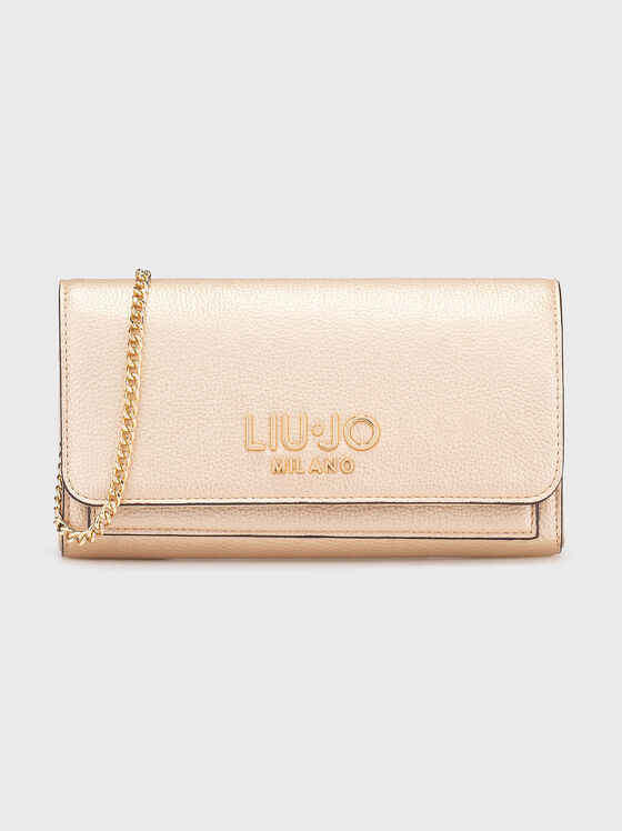 Black wallet with chain strap - 1