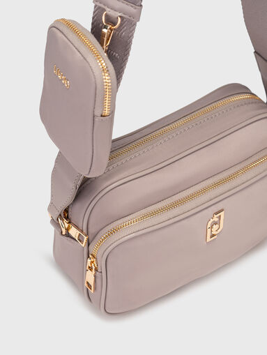 Black crossbody bag with logo - 5
