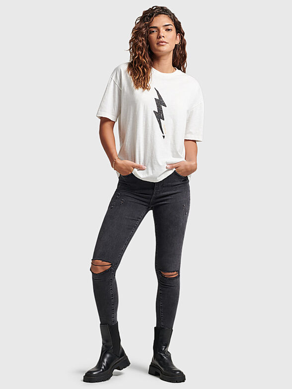 VINTAGE BOXY ROCK cotton T-shirt - 2