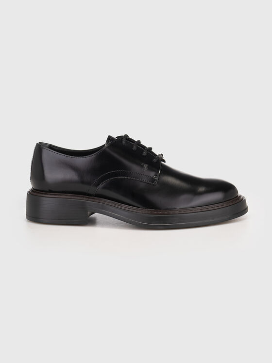 Lace-up leather Derby shoes - 1