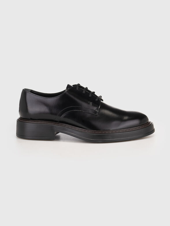 Lace-up leather Derby shoes - 1