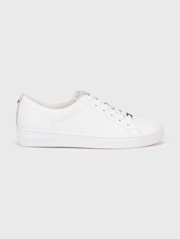 Leather sneakers with monogrammed logo motifs - 1