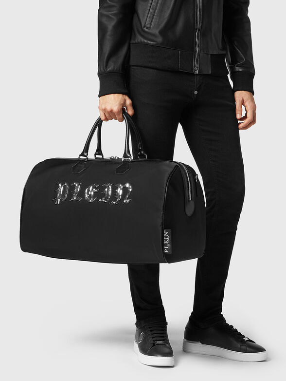 Black bag with gothic embossed inscription - 2