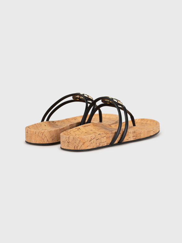 HAMPTON black leather sandals - 3