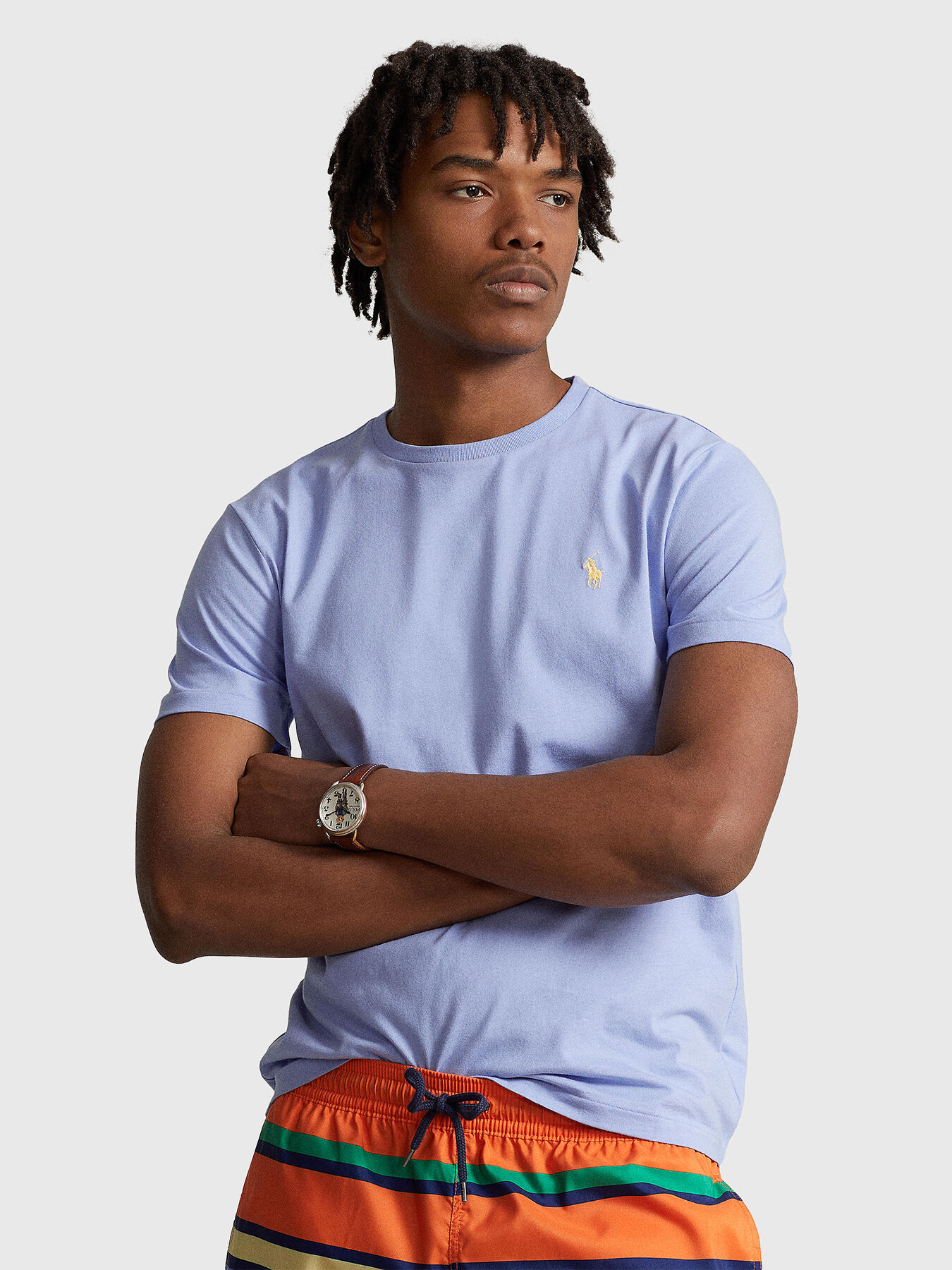 Blue T shirt with logo accent brand POLO RALPH LAUREN Globalbrandsstore en