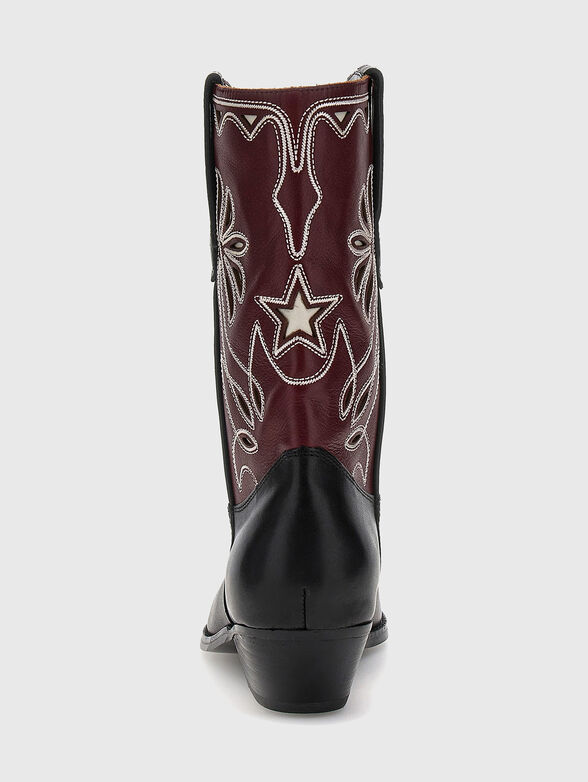 GINNIE boots with embroidered accents  - 3
