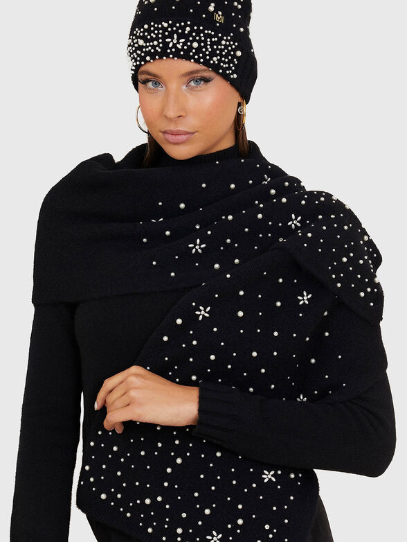 Scarf with rhinestone detail - 2