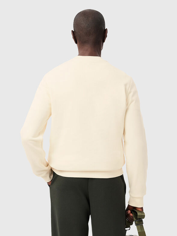 Cotton sweatshirt with logo in green - 3