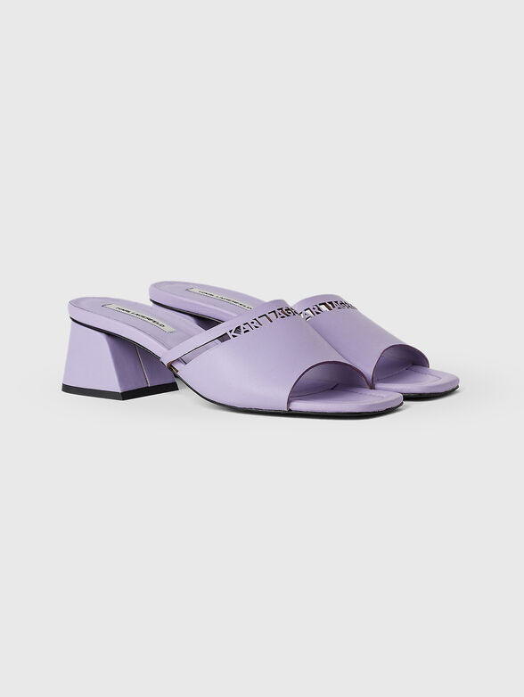 PLAZA leather heeled slippers - 2