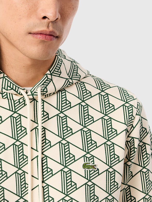 Sweatshirt with hood and print - 4