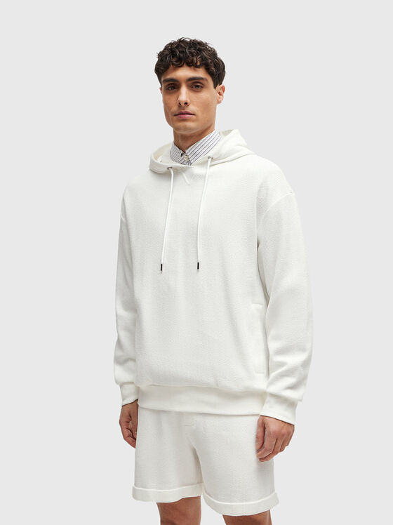 SULLIVAN white sweatshirt in cotton - 1