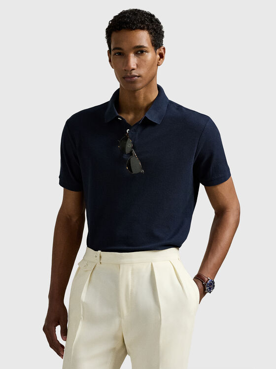 Short sleeved cotton polo shirt - 1