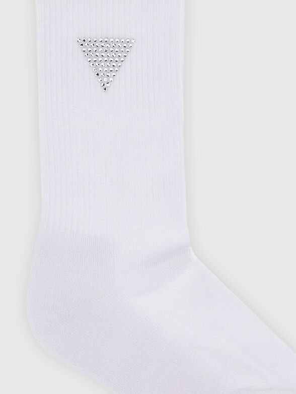 Black socks with rhinestones - 2