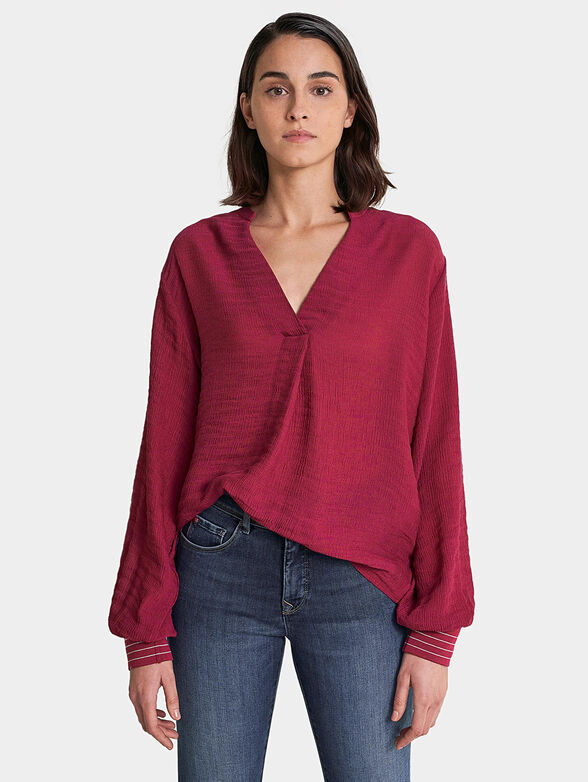 Top with contrasting back - 1